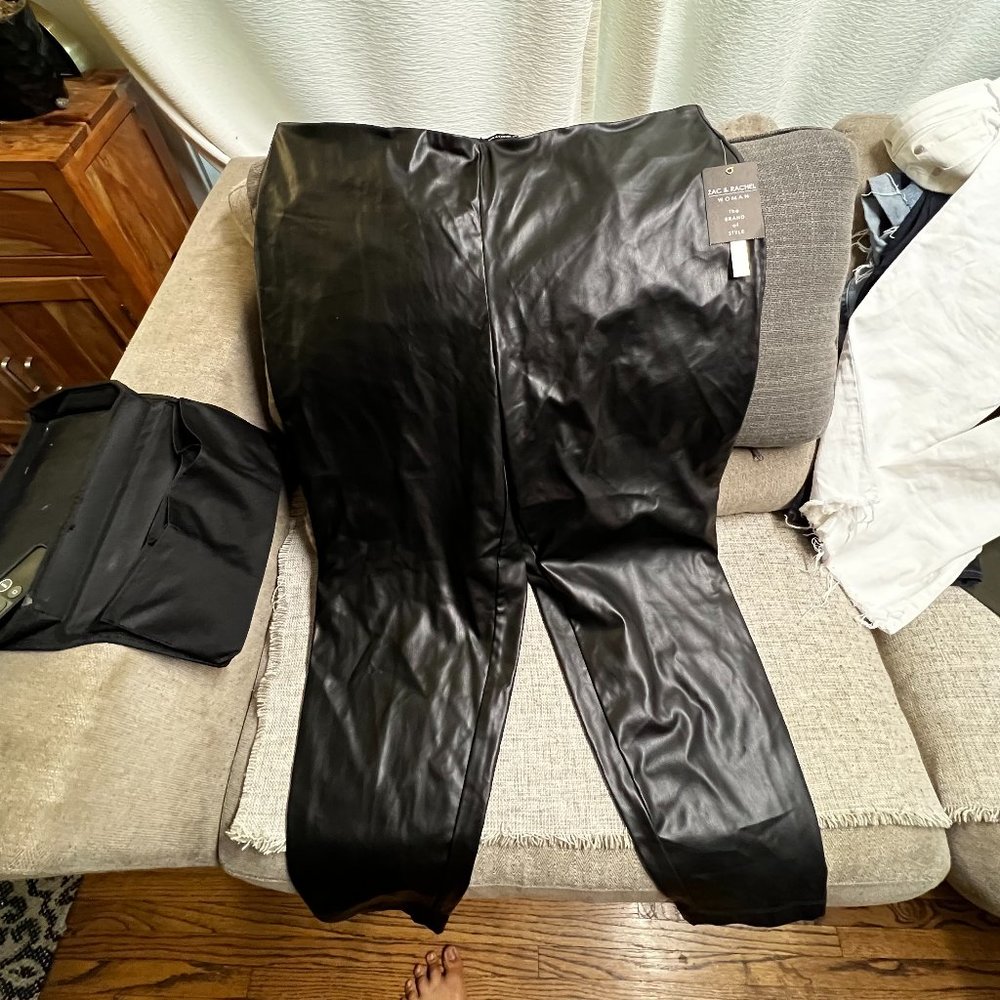 Zac and Rachel Pleather Straight Cut pants